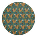 Squirrel Knitted Pattern Print Round Blanket