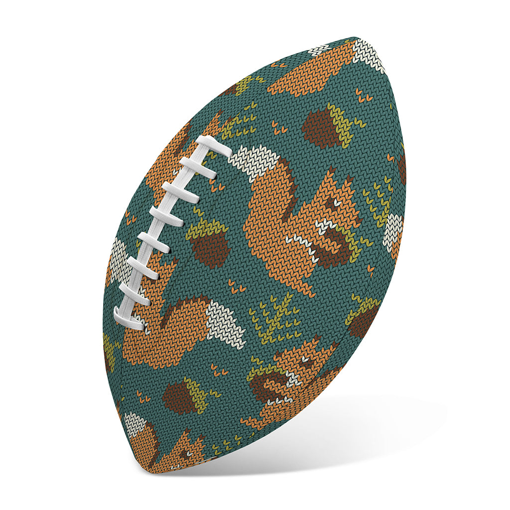 Squirrel Knitted Pattern Print Rugby Ball