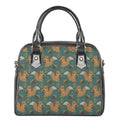 Squirrel Knitted Pattern Print Shoulder Handbag
