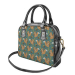 Squirrel Knitted Pattern Print Shoulder Handbag