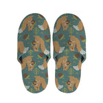 Squirrel Knitted Pattern Print Slippers