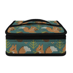 Squirrel Knitted Pattern Print Small Lunch Bag