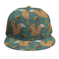 Squirrel Knitted Pattern Print Snapback Cap