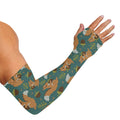 Squirrel Knitted Pattern Print Sun Protection Arm Sleeves