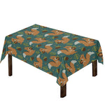 Squirrel Knitted Pattern Print Tablecloth