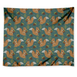 Squirrel Knitted Pattern Print Tapestry