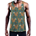 Squirrel Knitted Pattern Print Men's Workout Tank Top