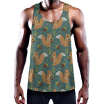 Squirrel Knitted Pattern Print Training Tank Top