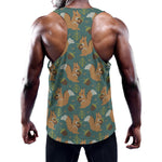 Squirrel Knitted Pattern Print Training Tank Top