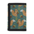 Squirrel Knitted Pattern Print Trifold Wallet
