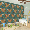 Squirrel Knitted Pattern Print Wall Sticker