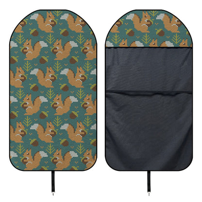 Squirrel Knitted Pattern Print Waterproof Car Seat Cover