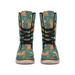 Squirrel Knitted Pattern Print Winter Boots