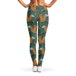Squirrel Knitted Pattern Print Women's Leggings