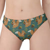 Squirrel Knitted Pattern Print Women's Panties