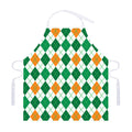 St Patrick's Day Argyle Pattern Print Adjustable Apron