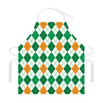 St Patrick's Day Argyle Pattern Print Adjustable Apron