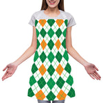 St Patrick's Day Argyle Pattern Print Adjustable Apron