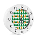 St Patrick's Day Argyle Pattern Print Alarm Clock