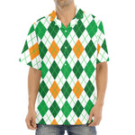 St Patrick's Day Argyle Pattern Print Aloha Shirt