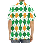 St Patrick's Day Argyle Pattern Print Aloha Shirt