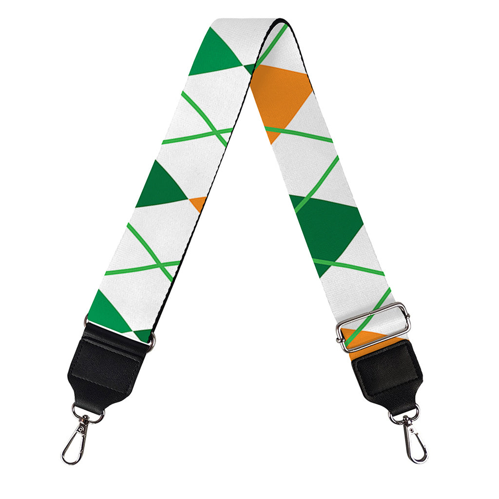 St Patrick's Day Argyle Pattern Print Bag Strap