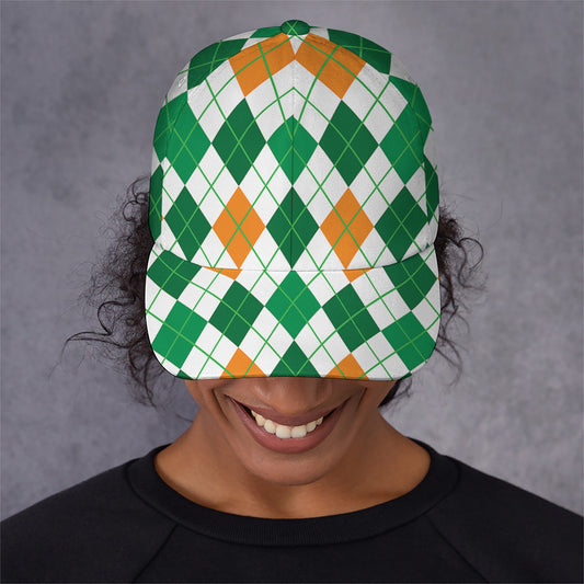 St Patrick's Day Argyle Pattern Print Baseball Cap