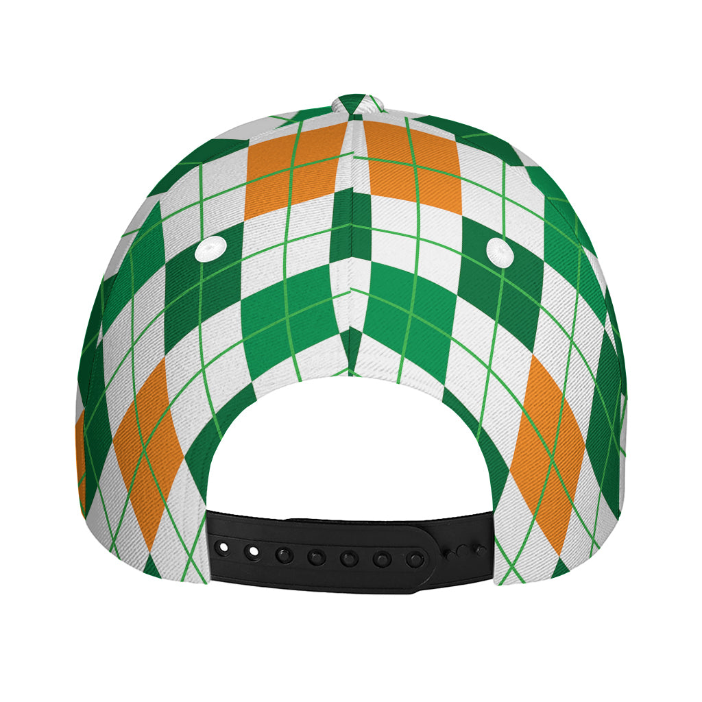 St Patrick's Day Argyle Pattern Print Baseball Cap