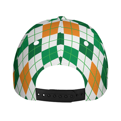 St Patrick's Day Argyle Pattern Print Baseball Cap