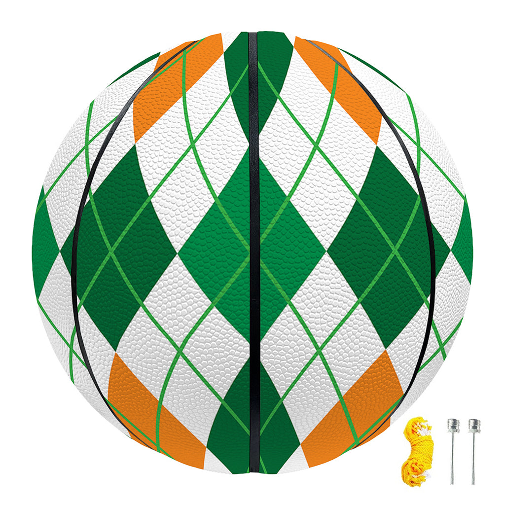 St Patrick's Day Argyle Pattern Print Basketball