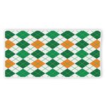 St Patrick's Day Argyle Pattern Print Beach Towel