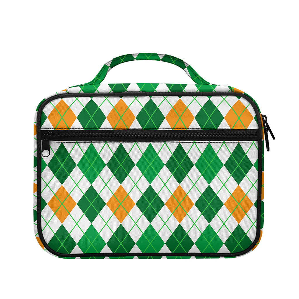 St Patrick's Day Argyle Pattern Print Briefcase Bible Bag