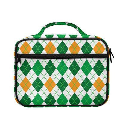 St Patrick's Day Argyle Pattern Print Briefcase Bible Bag