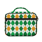 St Patrick's Day Argyle Pattern Print Briefcase Bible Bag