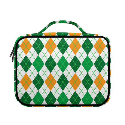 St Patrick's Day Argyle Pattern Print Briefcase Bible Bag
