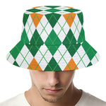 St Patrick's Day Argyle Pattern Print Bucket Hat