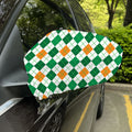St Patrick's Day Argyle Pattern Print Car Side Mirror Covers