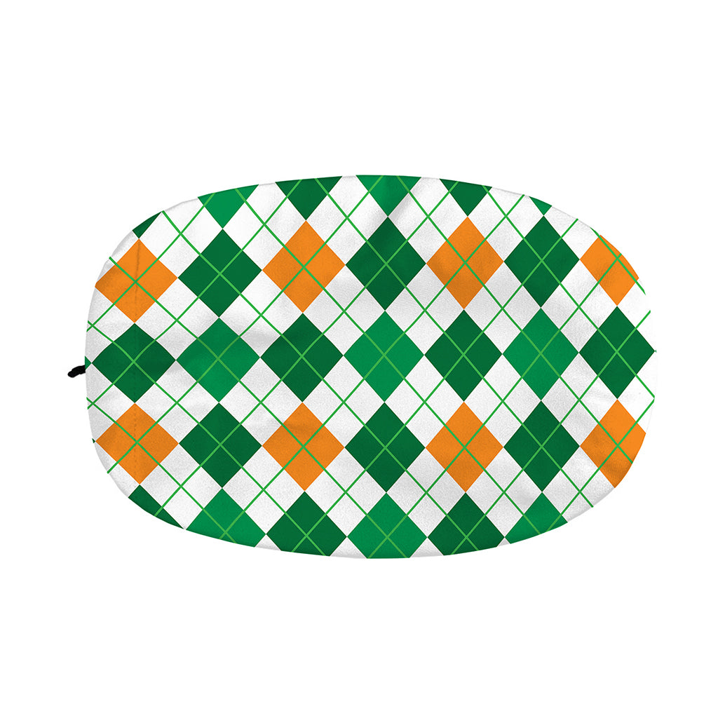 St Patrick's Day Argyle Pattern Print Car Side Mirror Covers