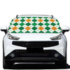 St Patrick's Day Argyle Pattern Print Car Windshield Snow Cover