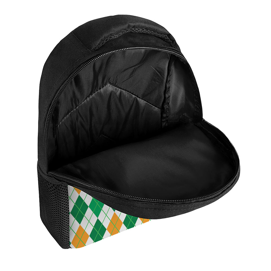 St Patrick's Day Argyle Pattern Print Casual Backpack