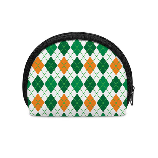 St Patrick's Day Argyle Pattern Print Coin Purse
