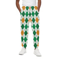 St Patrick's Day Argyle Pattern Print Cotton Sweatpants