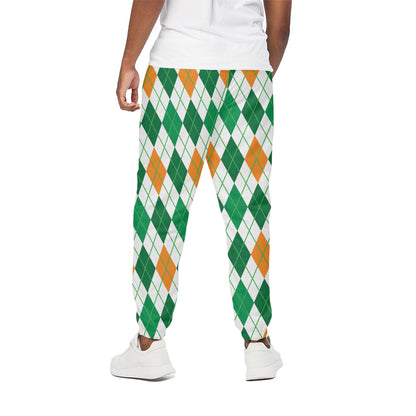 St Patrick's Day Argyle Pattern Print Cotton Pants