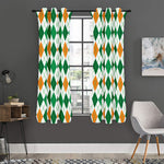 St Patrick's Day Argyle Pattern Print Curtain