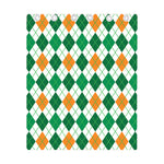St Patrick's Day Argyle Pattern Print Curtain