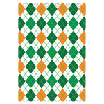 St Patrick's Day Argyle Pattern Print Curtain