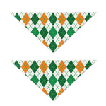 St Patrick's Day Argyle Pattern Print Dog Bandana
