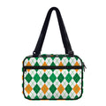 St Patrick's Day Argyle Pattern Print Double Strap Bible Bag