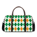 St Patrick's Day Argyle Pattern Print Duffel Bag