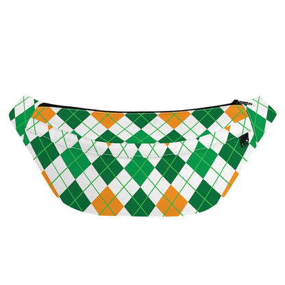 St Patrick's Day Argyle Pattern Print Fanny Pack